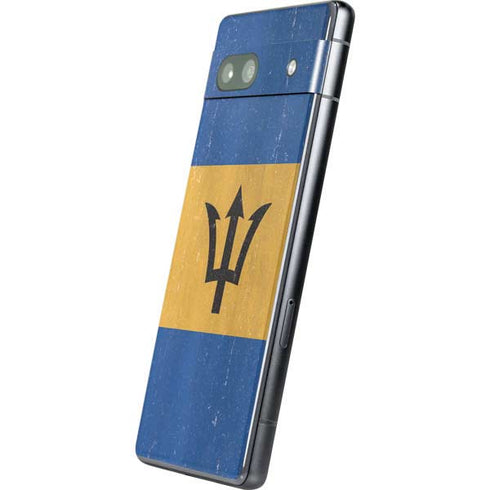 Barbados Flag Distressed Google Pixel 7a Skin